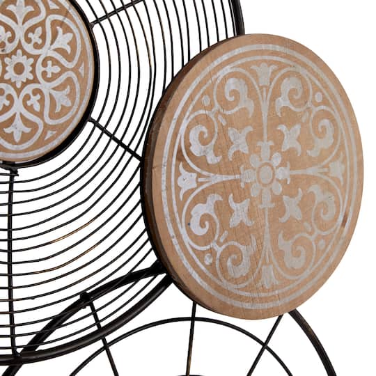 Black Iron & Wood Eclectic Wall Décor